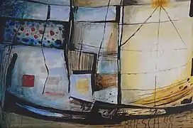 Basse mer, huile sur isorel, 60&nbsp;×&nbsp;81&nbsp;cm, conservée au musée Bernard-Boesch, 1998.