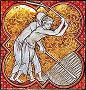 calendrier-martyrologe de l'abbaye de Saint-Germain-des-Prés, XIIIe&nbsp;siècle (BNF).