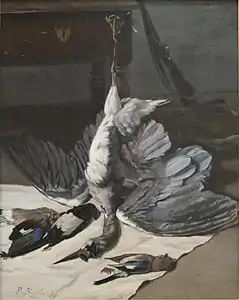 Nature morte au héron (1867), huile sur toile (97,5 × 78 cm), Montpellier, musée Fabre.
