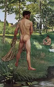 Le Pêcheur à l'épervier (1868), huile sur toile (134&nbsp;×&nbsp;83&nbsp;cm), Zurich, Fondation Rau pour le Tiers-Monde.