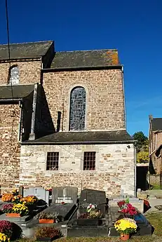 L'abside carrée.