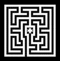 Labyrinthe formé par le pavement de la basilique (dessin)
