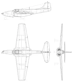vue en plan de l’avion
