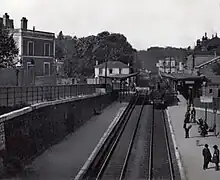 La gare à la fin du XIXe ouau début du XXe&nbsp;siècle.