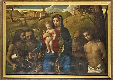 La sacra conversazione Dolfin commanditée par Giacomo Dolfin à Bellini