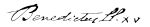 Signature de Benoît XV