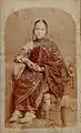 Fille Bengali en choli à manches longues (1880)