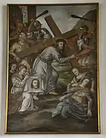 Dans un Christ portant la croix, église Saint-Pierre-et-Saint-Paul (de), Berg (Bade-Wurtemberg), sud de l'Allemagne.
