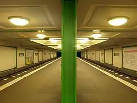 Le quai central en mars 2014