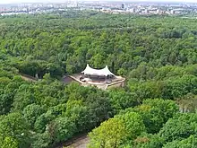 Waldbühne de Berlin vu du clocher du Stade olympique de Berlin