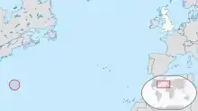 Localisation des Bermudes dans l'Océan atlantique