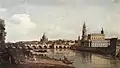 Vue au XVIIIe&nbsp;siècle par le peintre Bernardo Bellotto