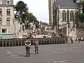 Cérémonie de la dissolution au Mans le 7 juillet 2011, du bataillon/groupement tactique Richelieu du 2e&nbsp;régiment d'infanterie de marine après son retour d'Afghanistan.