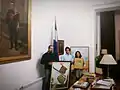 Photographie de la donation en présence de la Mairesse Ana Olivera, Mairie de Montevideo, 2 Septembre 2014
