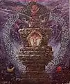 La Naissance du Bouddha, huile sur papier, photographie