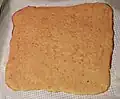 Dessus du biscuit.