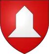 De gueules à une cloche de vair d'argent.