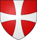 De gueules à la croix pattée d'argent.