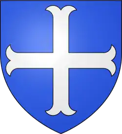 D'azur à la croix ancrée d'argent