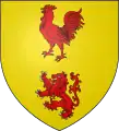 Blason de la famille Alacoque, notamment Chrysostome Alacoque, frère aîné de sainte Marguerite-Marie.