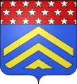 (1) : D'azur, à trois chevrons alésés d'or ; au chef des ducs de l'Empire brochant.,