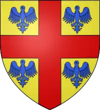 avant 1214 :«&nbsp;… quatre alérions d'azur&nbsp;»