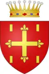 Armes timbrées de la famille de Mostuéjouls