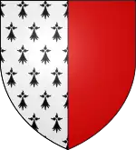 Armes de la famille de Bailleul, «&nbsp;parti d'hermine et de gueules&nbsp;».