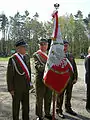 Cérémonie pour le 65e&nbsp;anniversaire de la libération des camps sur le site du Judenlager de Blechhammer. Anciens combattants polonais.