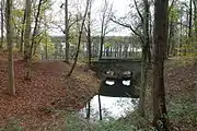 Pont à galerie à l'arrière du viaduc de Vilvorde