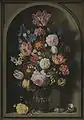 Ambrosius Bosschaert, Bouquet de fleurs dans un vase, 1618, huile sur cuivre, 55,5 x 39,5 cm.