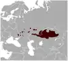 Aire de répartition de la Marmotte des steppes