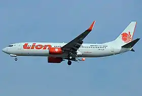 Un Boeing 737-8GP de Lion Air, similaire à celui impliqué dans l'accident.