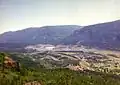 Le barrage de Bonneville depuis Beacon Rock (1997).