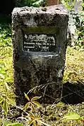 Inscriptions : puits numéro sept, dimensions = 3.9*2 mètres, profondeur = 192&nbsp;mètres