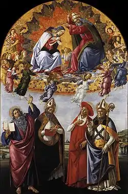 Couronnement de la Vierge par Dieu le Père, Sandro Botticelli, XVe&nbsp;siècle