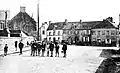 Le bourg du Sourn au début du XXe&nbsp;siècle (carte postale A. Waron).
