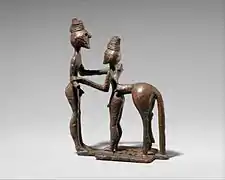 Homme et centaure. Milieu du VIIIe&nbsp;siècle. 11&nbsp;cm. The Met