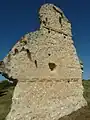 Le mur sud-est, face extérieure.