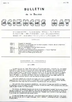 Image illustrative de l’article Bulletin de la Société Sciences Nat
