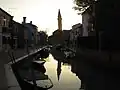 Reflet du campanile dans le rio Terranova.