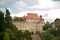 Le Burg du XIIIe&nbsp;siècle, vue par l'ouest.
