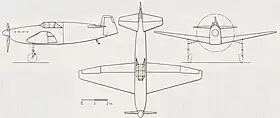 vue en plan de l’avion