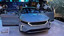 Le concept de la Togg C-Sedan lors du CES 2022 à Las Vegas.