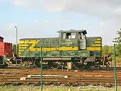 Festival Vapeur 2005 : La locomotive diesel (ex SNCB) 7304 du CFV3V à Mariembourg.