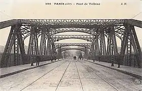 Vue du viaduc de Tolbiac au début du XXe siècle.