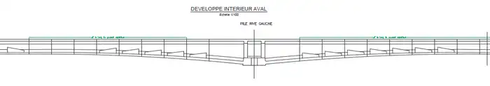 Développé intérieur du tablier pour voir les bossages