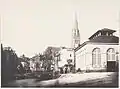 Quai du Petit-Odon devant la poissonnerie à Caen avant la couverture de la rivière en 1860.