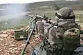Tir d'exercice d'une Browning M2.