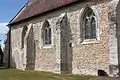 Vue de l'une des façades de l'église après sa restauration